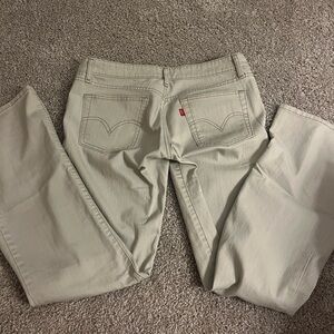 Levi's Cream Superlow Stretch Jeans Straight/Bootcut